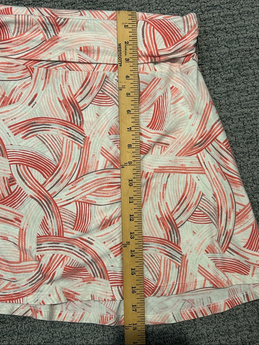 Patagonia Coral and Cream Printed Mini Skirt